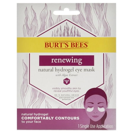 Burts Bees Renewing Natural Hydrogel Eye Mask with Algae Extract Single Use Eye Mask, 1 Count