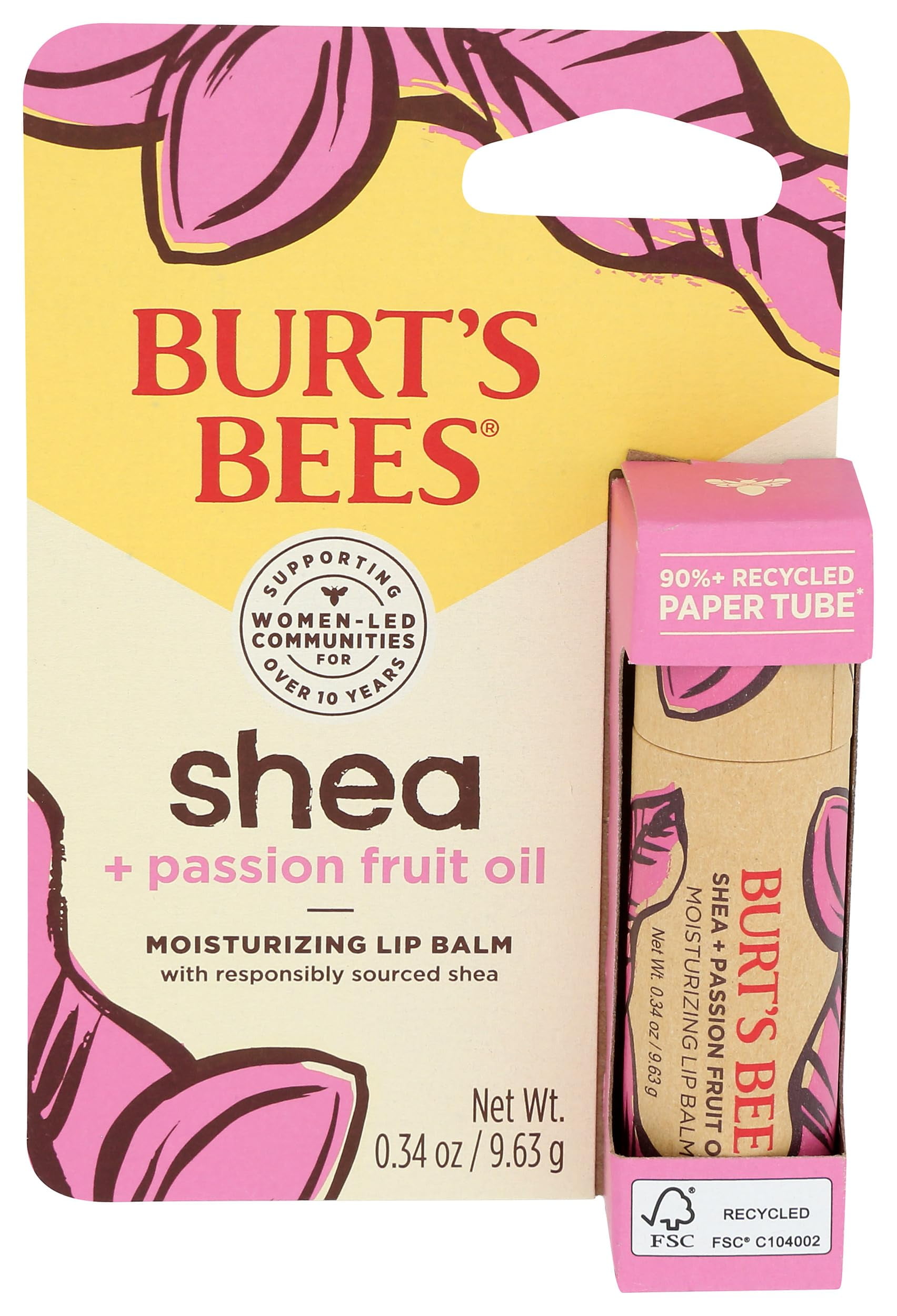 BURT'S BEES Lip Balm Shea + Passion Fruit Oil (0.34oz)