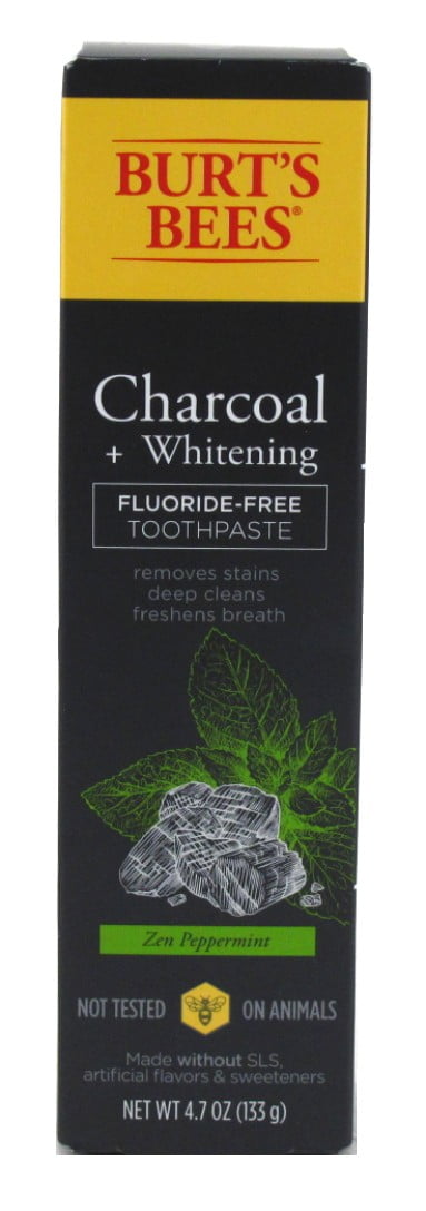 Burts Bees Toothpaste Charcoal Plus Whitening 4.7oz (Pack of 3)