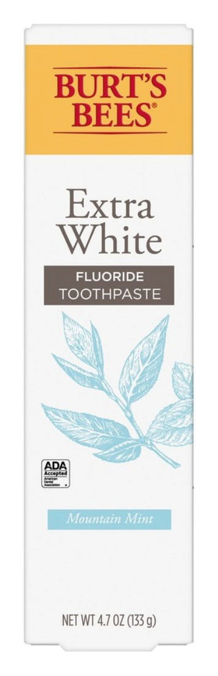 Burts Bees Toothpaste Extra White 4.7oz Mountain Mint (Pack of 3)