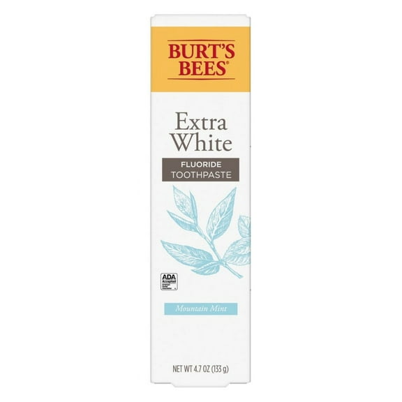 Burts Bees Toothpaste Extra White 4.7oz Mountain Mint (Pack of 3)