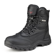 NORTIV 8 Men's Warm Insulated Waterproof Construction Rubber Sole Winter Snow Skii Boots