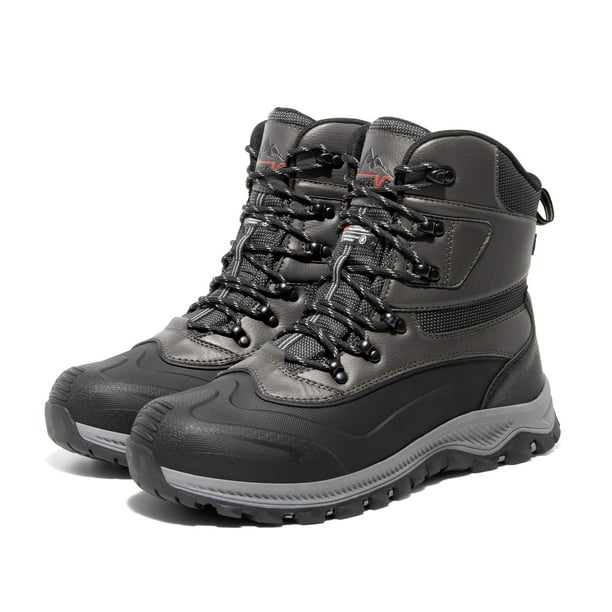 Nortiv 8 Men s Insulated Waterproof Construction Rubber Sole Winter Snow Skii Boots