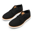 thumbnail image 1 of Burudani Men's Mesh Lace up Sneakers Oxfords lightweight breathable casual work Shoes GRAND-01 BLACK Size 9.5, 1 of 5