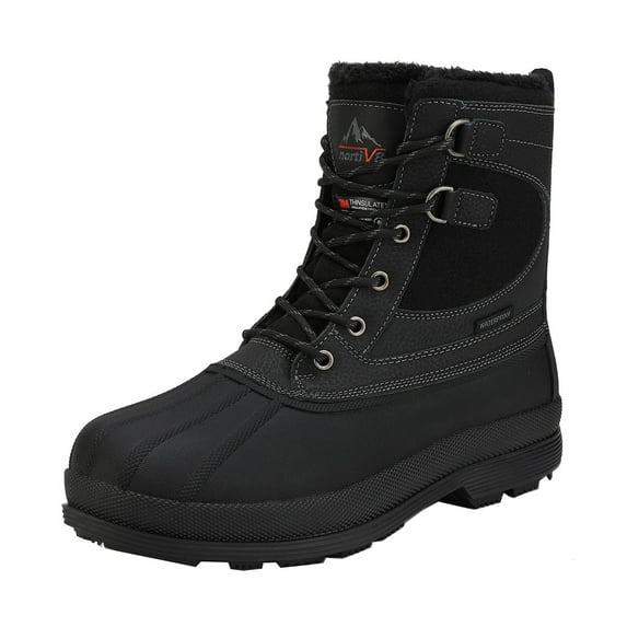 NORTIV 8 Men's Snow Boots Insulated Waterproof Rugged Duty Outdoor Winter Boots