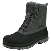 NORTIV 8 Men's Snow Boots Insulated Waterproof Rugged Duty Outdoor Winter Boots