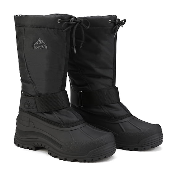 Burudani Men's Waterproof Hiking Winter Snow Boots Insulated Fur Liner Lightweight Outdoor Tall Boots
