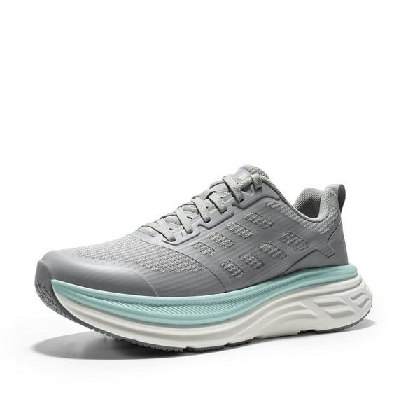 Burudani Running Shoes for Women Walking Sneakers Shoes Cushion Non-Slip Breathable GREY Size 6.5