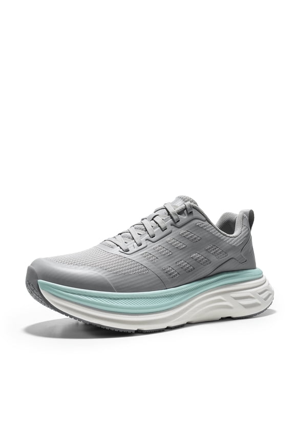 Running Shoes for Women Walking Sneakers Shoes Cushion Non-Slip Breathable GREY Size 8.5