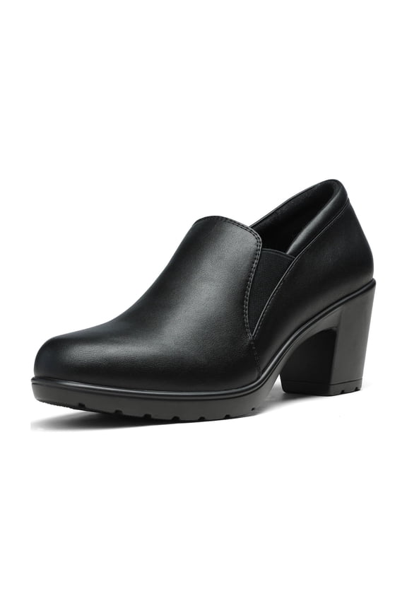 Women's Chunky Low Block Heel Pumps Comfort Oxfords Shoes