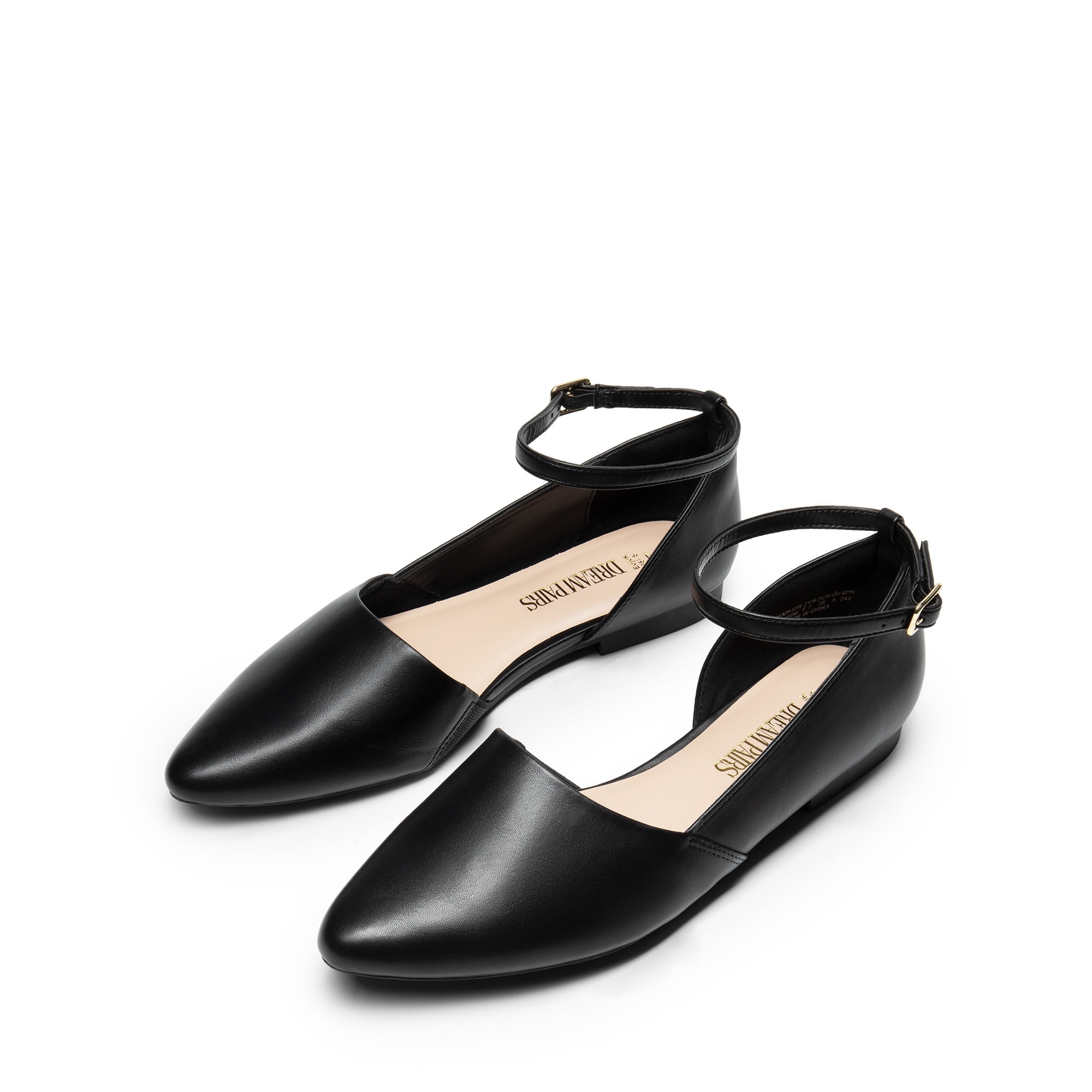 Satin Light Pink Sweet Lolita Round-Toe Low-heel Shoes - Detachable Ankle Strap with Heart Snap & Scalloped Edge