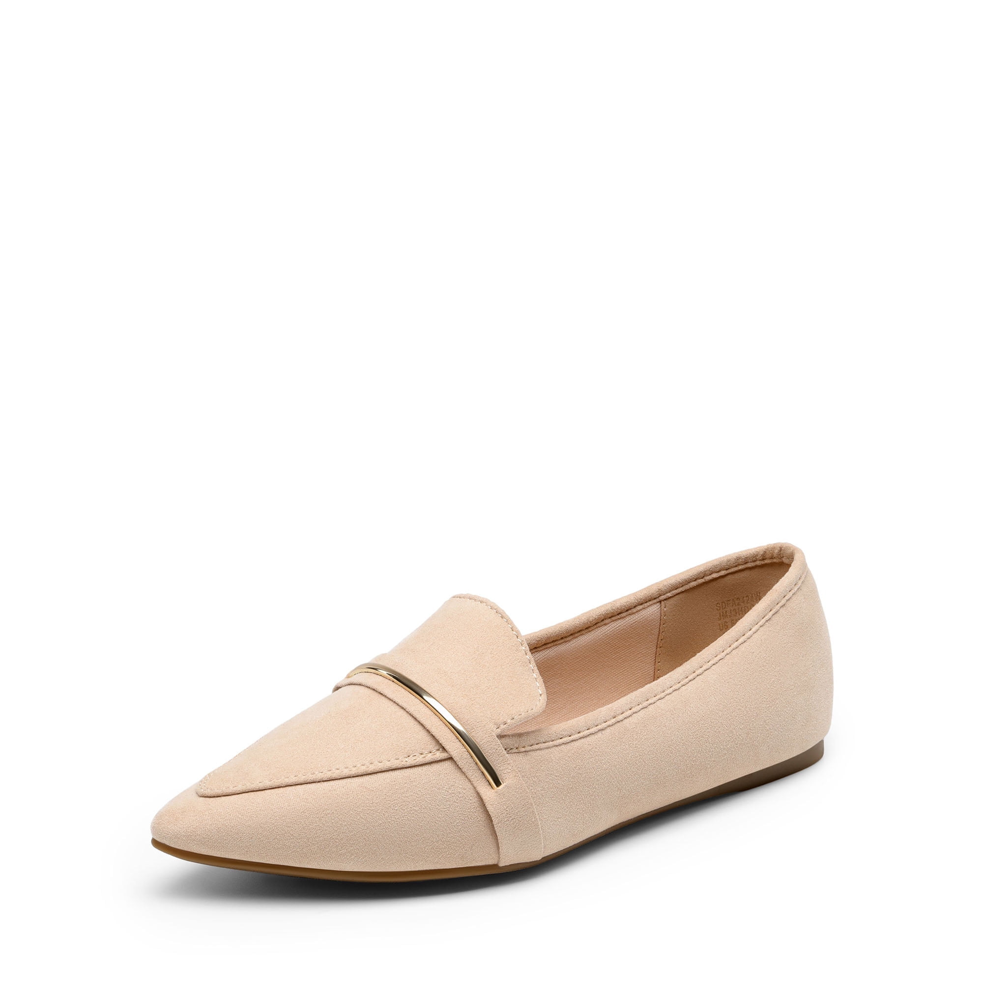 Dream Pairs Womens Ballet Flats Ladies Slip On Pointy Toe Heels Working Dress Shoes NUDE Size 8