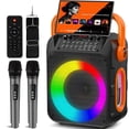 thumbnail image 1 of Burufy Karaoke Machine for Adults Kids, Home Karaoke System with 2 Microphones, Portable Bluetooth Speaker with Party Light, 1 of 10