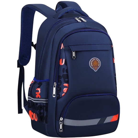 Burufy School Backpack for Boys Kids, Printed Lightweight School Bag Large Durable School Bookbags