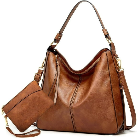 Burufy Hobo Bag for Women Crossbody Purse and Handbags Ladies Chic Shoulder Bags, Brown