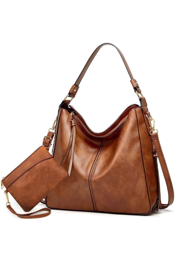 Hobo Bag for Women Crossbody Purse and Handbags Ladies Chic Shoulder Bags, Brown