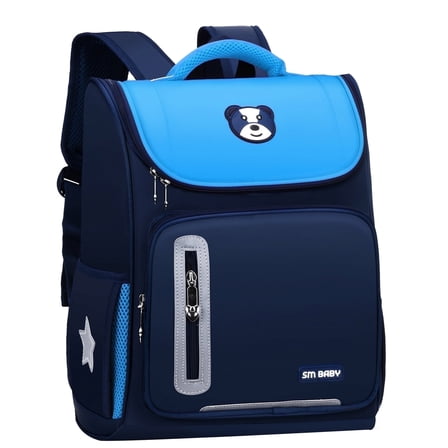 Burufy School Backpack Boys School Bag, Lightweight Kids Backpack Durable Fashion Bookbag, Blue