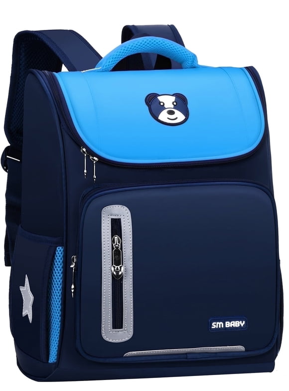 School Backpack Boys School Bag, Lightweight Kids Backpack Durable Fashion Bookbag, Blue