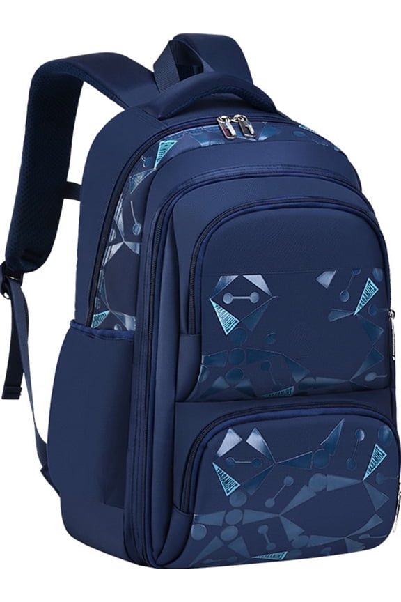 Boys School Backpacks for Kids, Fashion Bookbags for Teens, Lightweight Shoulder School Bags, Blue