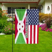 Burundian American My Home My Blood Heritage Burundi Garden Flag, Double-Sided Outdoor Yard Decor 11.5 x 17.5 Inch