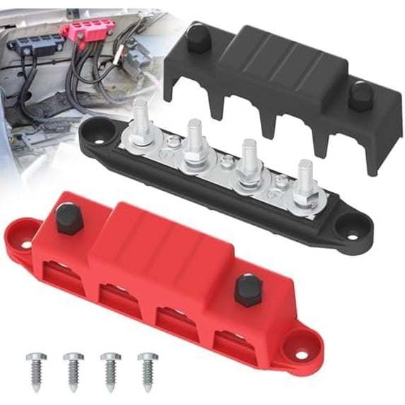 Bus Bar 250A 12V Power Distribution Block with 5/16
