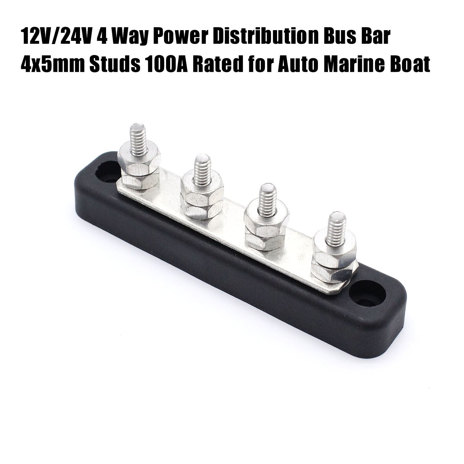 Bus Bar,4 Way Way Bus Studs 100a Rated Auto Marine Boat Bus Bar 100a ...