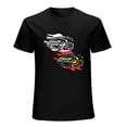 thumbnail image 1 of Bus Blue And Yellow Men’s T-Shirt 100% Cotton Casual Short Sleeve Tops Gift Tee Black 5XL, 1 of 5