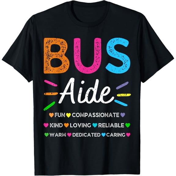 Bus Driver Aide Back to School Matching Group Squad T-Shirt