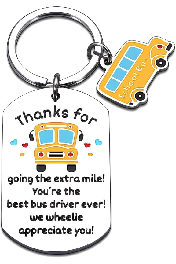 Bus Driver Appreciation Gifts for School Bus Driver Appreciation Gifts for Women Men Christmas Keychain Thank You Gifts for Bus Driver Him Her Employee Retirement Gifts for Bus Driver End of School