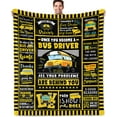 thumbnail image 1 of Bus Driver Appreciation Gifts School Bus Driver Gifts for Men Women Birthday Gifts for School Bus Driver Fathers Day Blanket Thank You for School Bus Driver Back to School Throw Blanket 60X50 inch, 1 of 6
