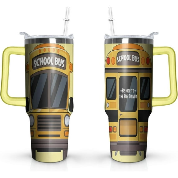 Bus Driver Appreciation Gifts, School Bus Driver Tumbler 40 OZ, School Bus Driver Gifts, Christmas Gifts for Bus Drivers, Back to School Gifts for Men Women, Bus Driver Travel Coffee Mug, Driver Cup
