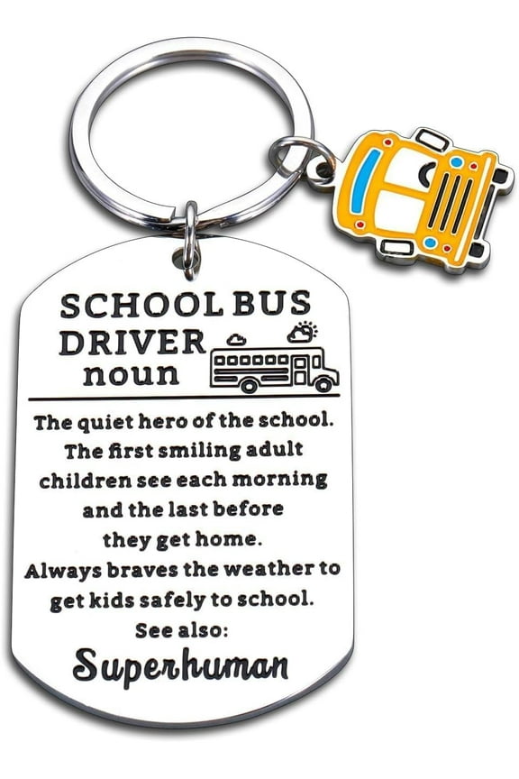 Bus Driver Christmas Gifts Gifts for School Bus Driver Appreciation Gifts for Men Women Keychain Thank You Gifts for School Bus Driver Day Gift Birthday Graduation Retirement Valentines Leaving Gift