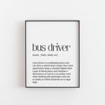 Bus Driver Definition Wall Art Print, Public Transit Transportation ...