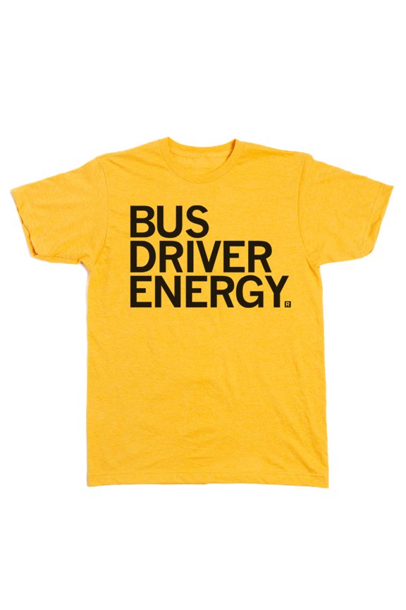 Bus Driver Energy Gold Graphic Tee TShirt Gift