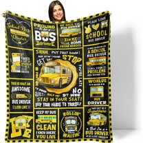 Bus Driver Gifts Blanket, Bus Driver Appreciation Gifts, School Bus Driver Gifts for Men Women, Birthday Gifts for Bus Driver, Thank You for School Bus Driver Back to School GiftsThrow Blanket 60"x50"