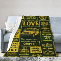 Bus Driver Gifts Blanket,Bus Driver Appreciation Gifts, School Bus Driver Gifts for Men Women, Birthday Gifts for Bus Driver, Thank You for School Bus Driver Back to School GiftsThrow Blanket 50x40