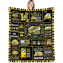 Bus Driver Gifts for Women Men, Bus Driver Appreciation Gifts, School Bus Driver Gifts for Birthday, Unique Best Gifts for Bus Driver, Back to School Gifts Throw Blanket 50" X 60"
