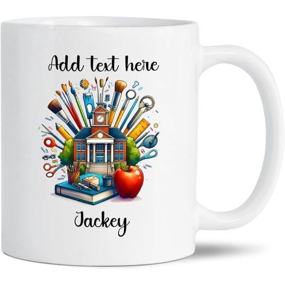 Bus Driver Mug Cup Gifts, Personalized Text & Name Bus Driver White Coffee Cup 11 Oz, Bus Driving Mug, Custom Bus Drive Coffee Mug, School Bus Drive Porcelain Cup, New Bus Drive Ceramic Cup