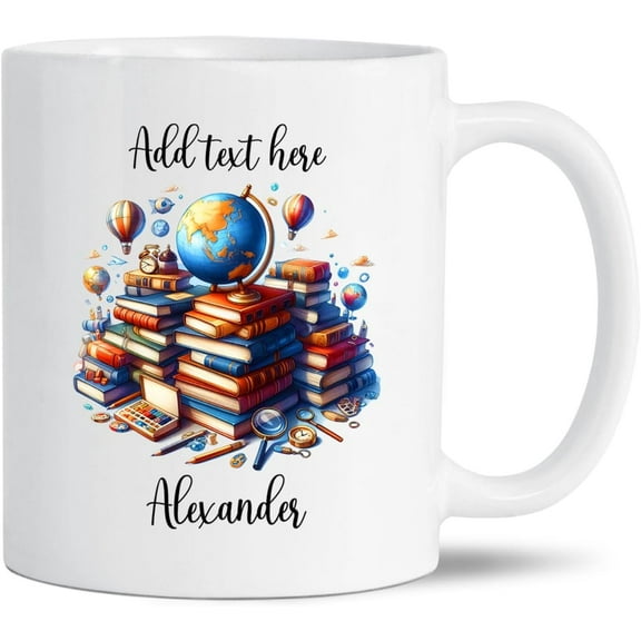 Bus Driver Mug Cup Gifts, Personalized Text & Name Bus Driver White Coffee Cup 11 Oz, Bus Driving Mug, Custom Bus Drive Coffee Mug, School Bus Drive Porcelain Cup, New Bus Drive Ceramic Cup