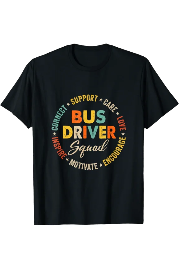 Bus Driver Squad Appreciation Week Back To School T-Shirt