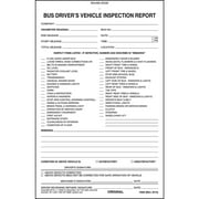 Bus Driver's Vehicle Inspection Report 10-pk. - Book Format, 2-Ply Carbonless, 5.5" x 8.125", 31 Sets of Forms Per Book