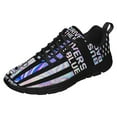 thumbnail image 1 of Bus Drivers Back The Blue Running Shoes Sneakers Mesh Black Size 9, 1 of 5