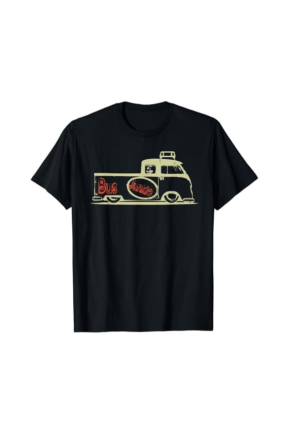 Bus Junkie: Double Cab Truck Bus Van Car Auto Hippie Tshirt