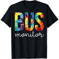 thumbnail image 1 of Bus Monitor Tie Dye Appreciation Day Hello Back To School T-Shirt, 1 of 4