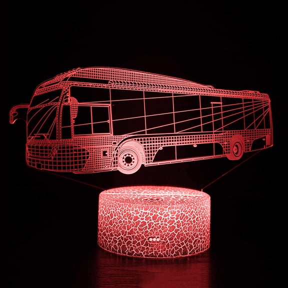 Bus Night Light Desk Lamp Kids Bedside Lighting For Home Room Decor Vehicle 3D Lamp Dropshipping Stuff