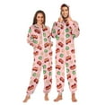 thumbnail image 1 of Bus Pattern Design Adult onesie Pajamas, Crystal Velvet Ultra Soft Warm Jumpsuit for Men and Women, 1 of 7
