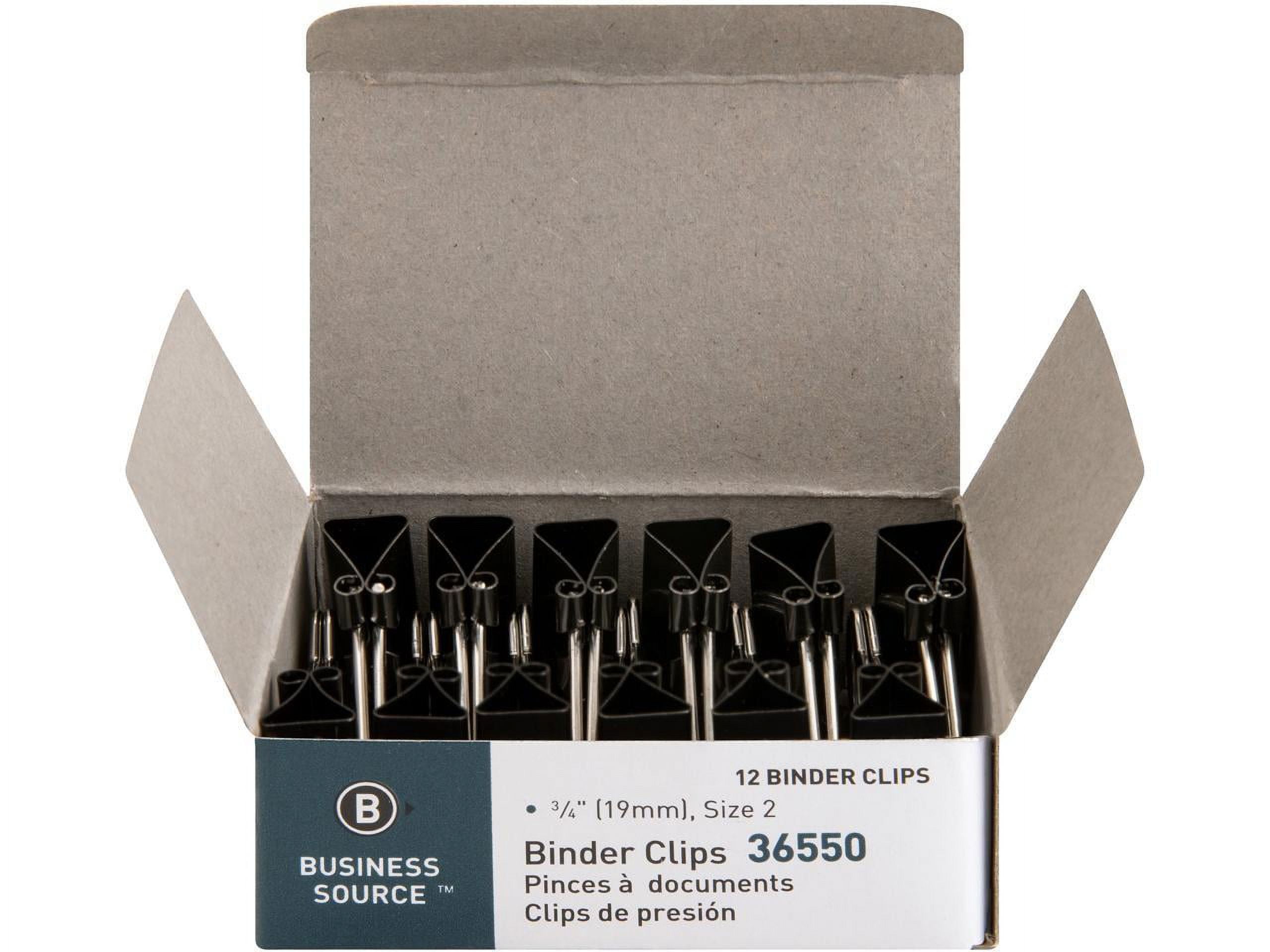BUSINESS SOURCE Bus. Source Black Binder Clips