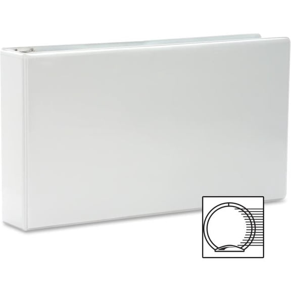 Bus. Source Tabloid-size White Reference Binder - White