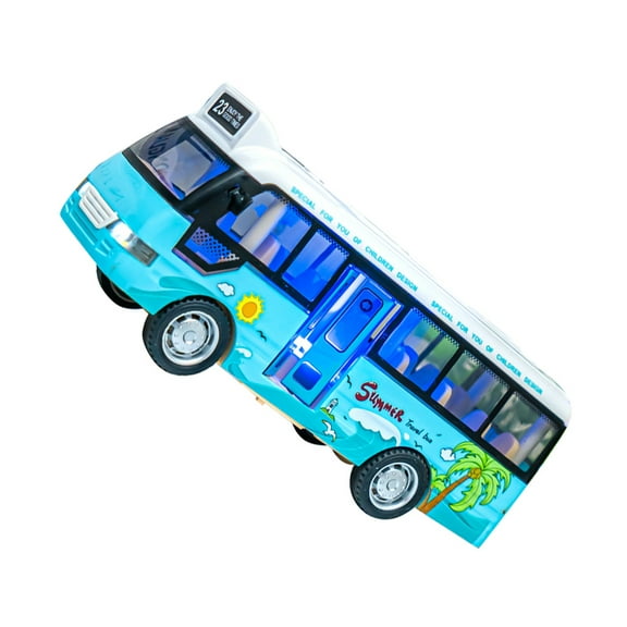 Diecast Bus Toy Car 1/18 Scale Model for Kids, Realistic Detail, Educational and Fun Collectible Vehicle