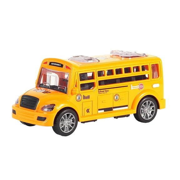 Bus Toy Opening Door School Bus Model Birthday Gift forღ